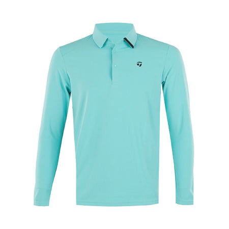 TAYLORMADE Basic Men's Long Sleeve Polo (Turquoise)