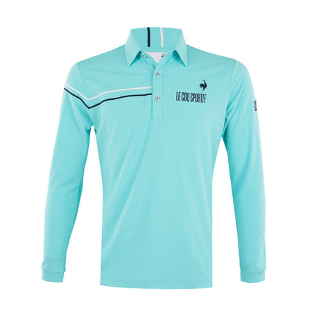 LE COQ SPORTIF GOLF Pique Men's Long Sleeve Polo (Emerald)
