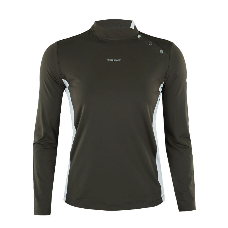 LE COQ SPORTIF GOLF Rijoume Women's Long Sleeve Mock Shirt (Grey)