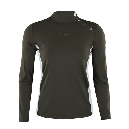 LE COQ SPORTIF GOLF Rijoume Women's Long Sleeve Mock Shirt (Grey)