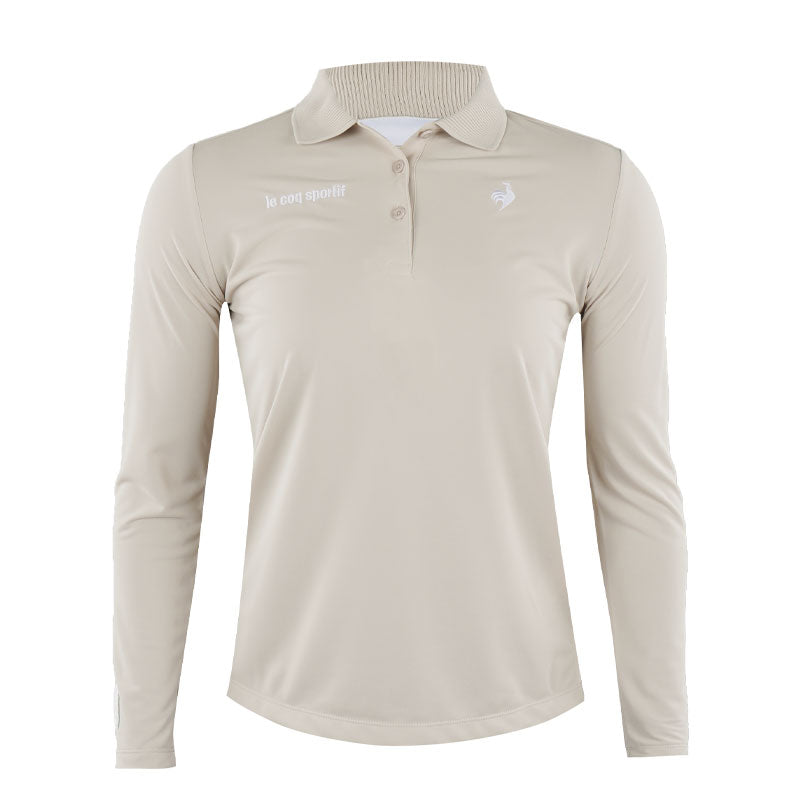 LE COQ SPORTIF GOLF Women's Long Sleeve Polo (Beige)
