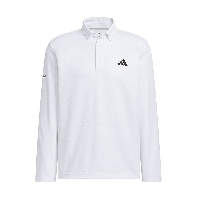 ADIDAS Monogrum Men's Long Sleeve Polo (White)