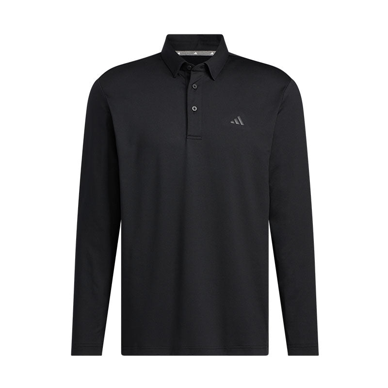 ADIDAS Men's Long Sleeve Polo (Black)
