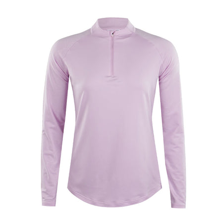 FOOTJOY 1/4 Zip Printed Women Long Sleeve Polo (Orchid)