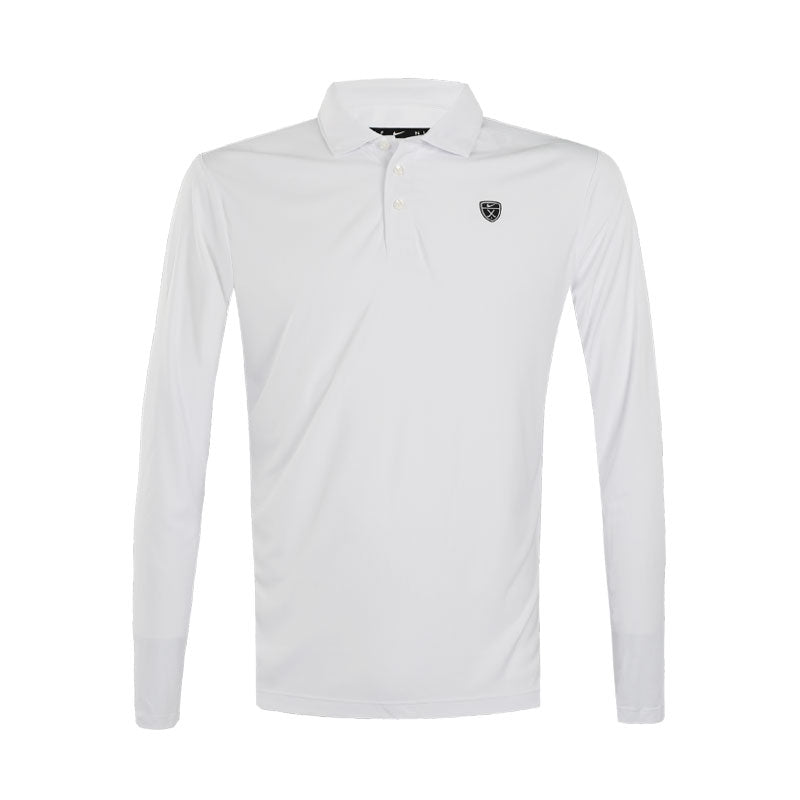 NIKE Dri-FIT Par Men's Long Sleeve Polo IWhite)