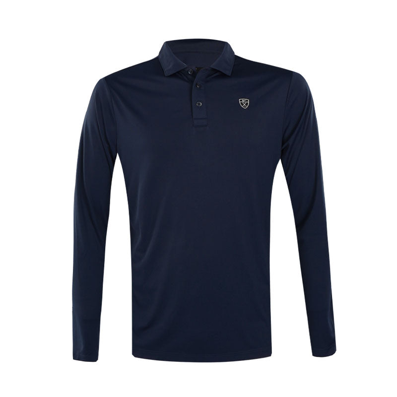 NIKE Dri-FIT Par Men's Long Sleeve Polo (Blue)