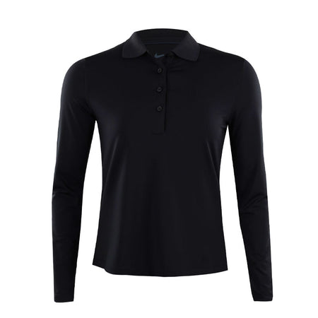 NIKE Club Dri-FIT Women's Long Sleeve Polo (Black)