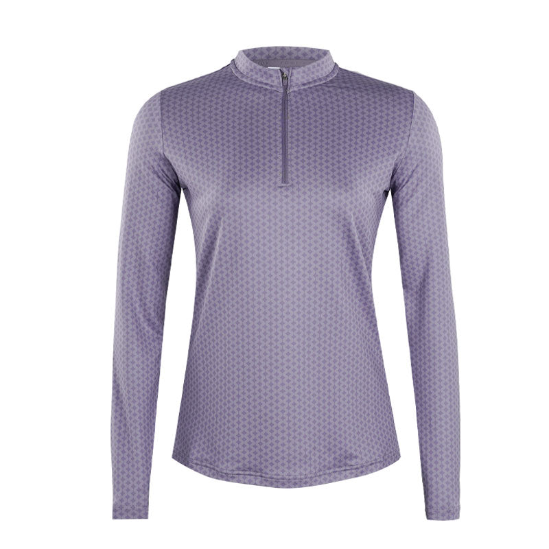 FOOTJOY 1/4 Zip Women's Long Sleeve Polo (Violet)