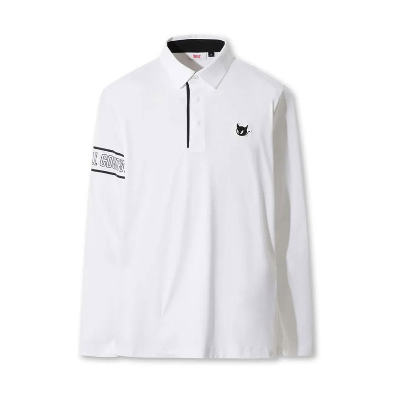 WAAC Basic Men's Long Sleeve Polo (White)