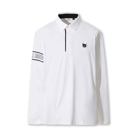 WAAC Basic Men's Long Sleeve Polo (White)