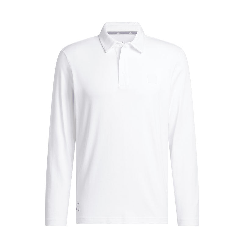 ADIDAS Graphic Men's Long Sleeve Polo (White)