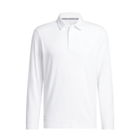 ADIDAS Graphic Men's Long Sleeve Polo (White)