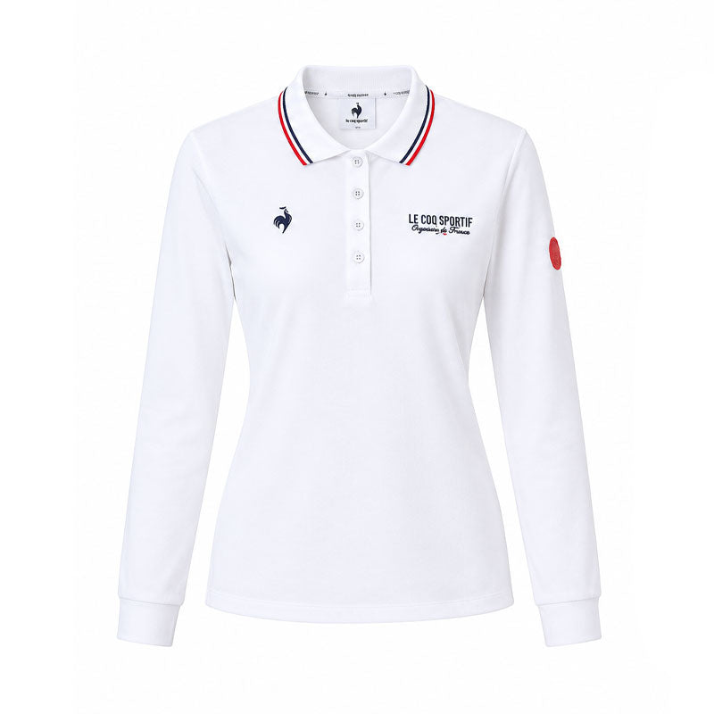 LE COQ SPORTIF GOLF Women's Long Sleeve Polo (White)