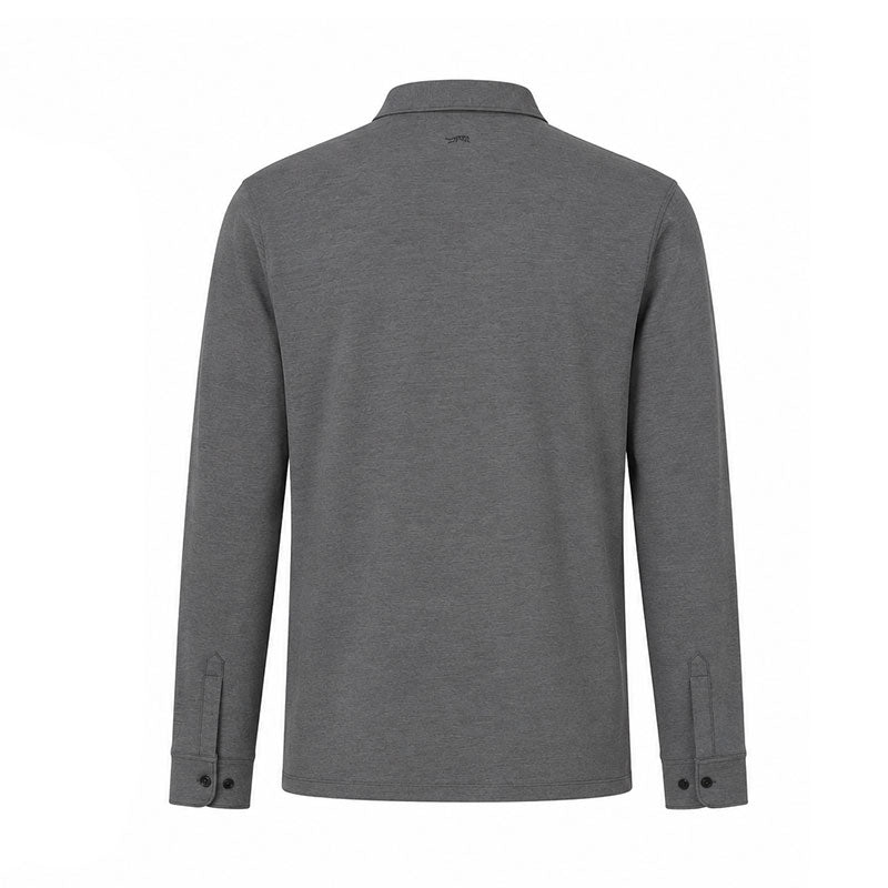 SUN DAY RED Reserve Men's Long Sleeve Polo (Black)