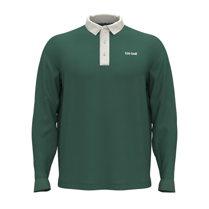 UNDER ARMOUR Drive Amp Men's Long Sleeve Polo (Campus Navy)