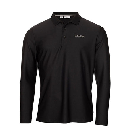 CALVIN KLEIN Riverdale Men's Long Sleeve Polo (Black)