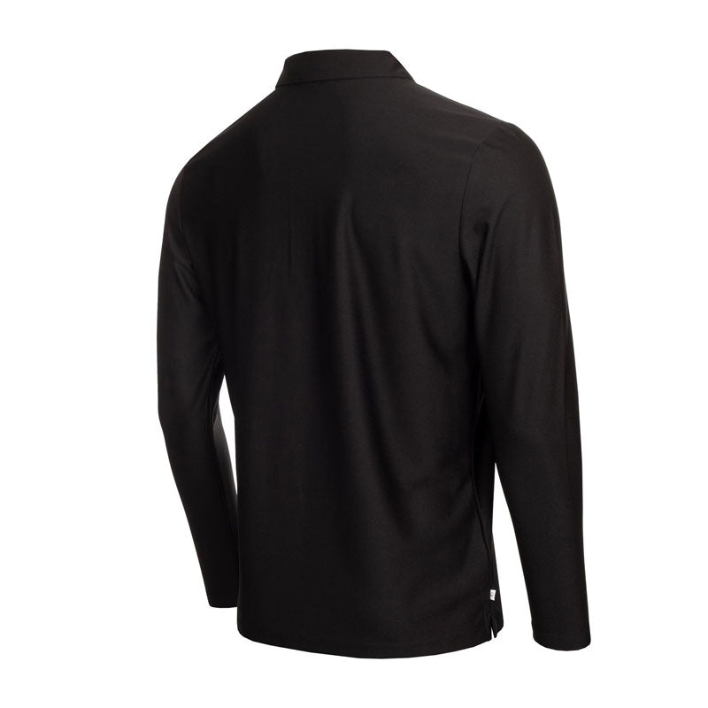 CALVIN KLEIN Riverdale Men's Long Sleeve Polo (Black)