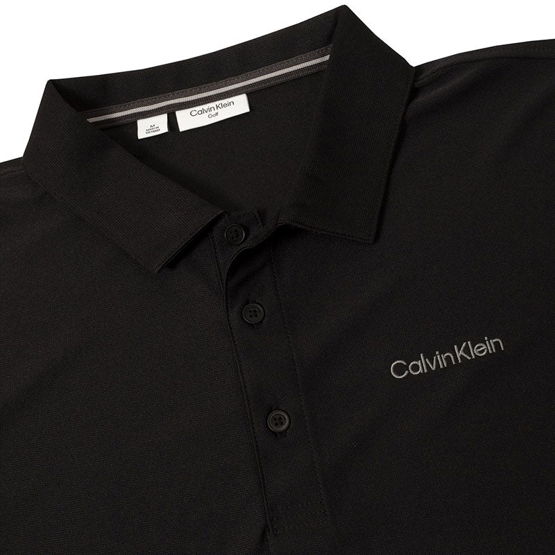 CALVIN KLEIN Riverdale Men's Long Sleeve Polo (Black)