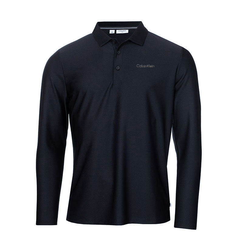 CALVIN KLEIN Riverdale Men's Long Sleeve Polo (Blue)
