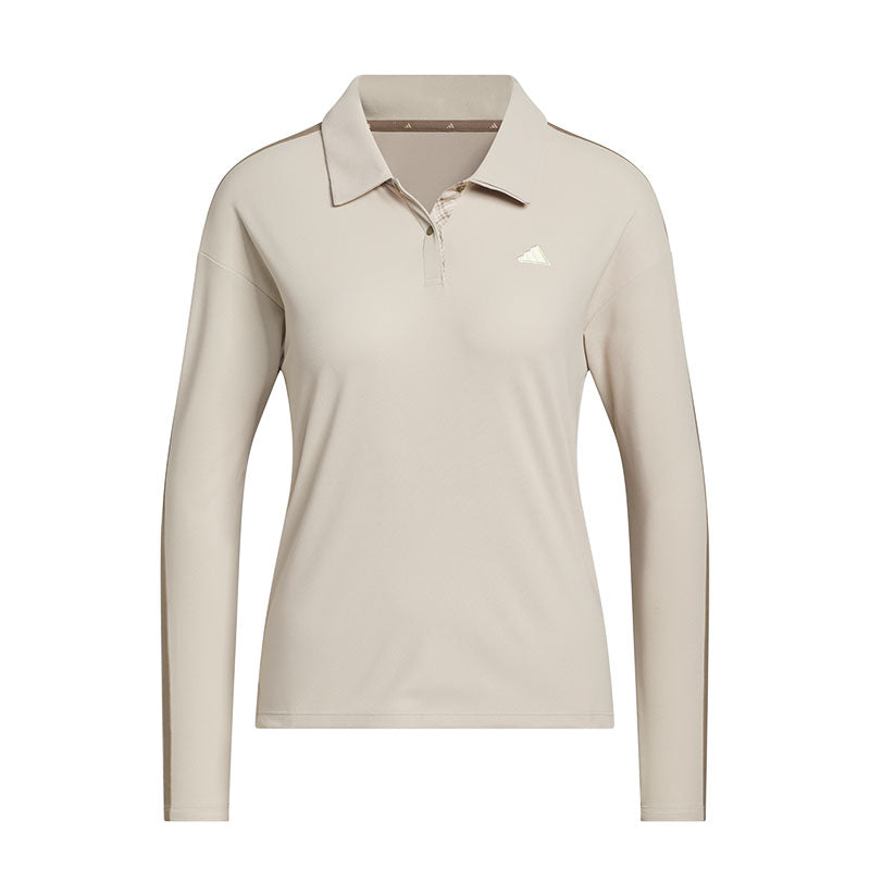 ADIDAS Climacool 3-Stripes Women's Long Sleeve Polo (Brown)