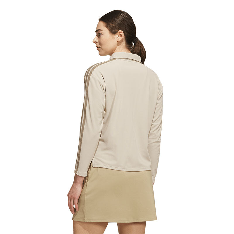 ADIDAS Climacool 3-Stripes Women's Long Sleeve Polo (Brown)