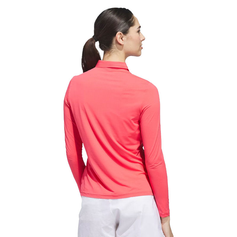 ADIDAS Ultimate365 Tour Climacool Women's Long Sleeve Polo (Red)