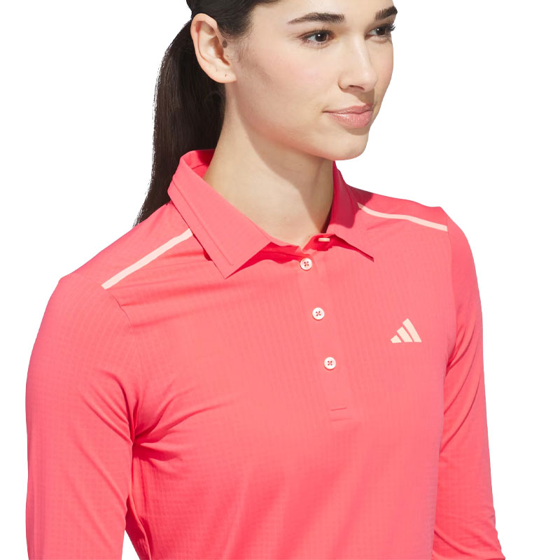ADIDAS Ultimate365 Tour Climacool Women's Long Sleeve Polo (Red)