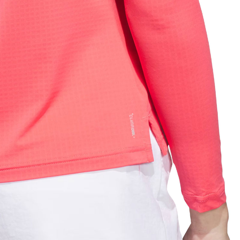 ADIDAS Ultimate365 Tour Climacool Women's Long Sleeve Polo (Red)