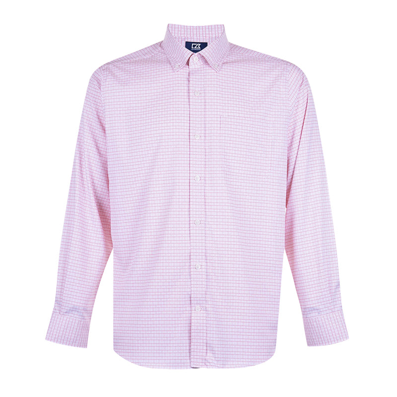 CUTTER & BUCK Versatech Tattersall Men's Longsleeve Shirt (Red)