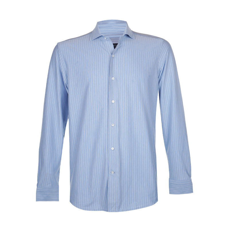 PETER MILLAR Cosmo Excursionist Flex Men's Long Sleeve Shirt (Cascade Blue)
