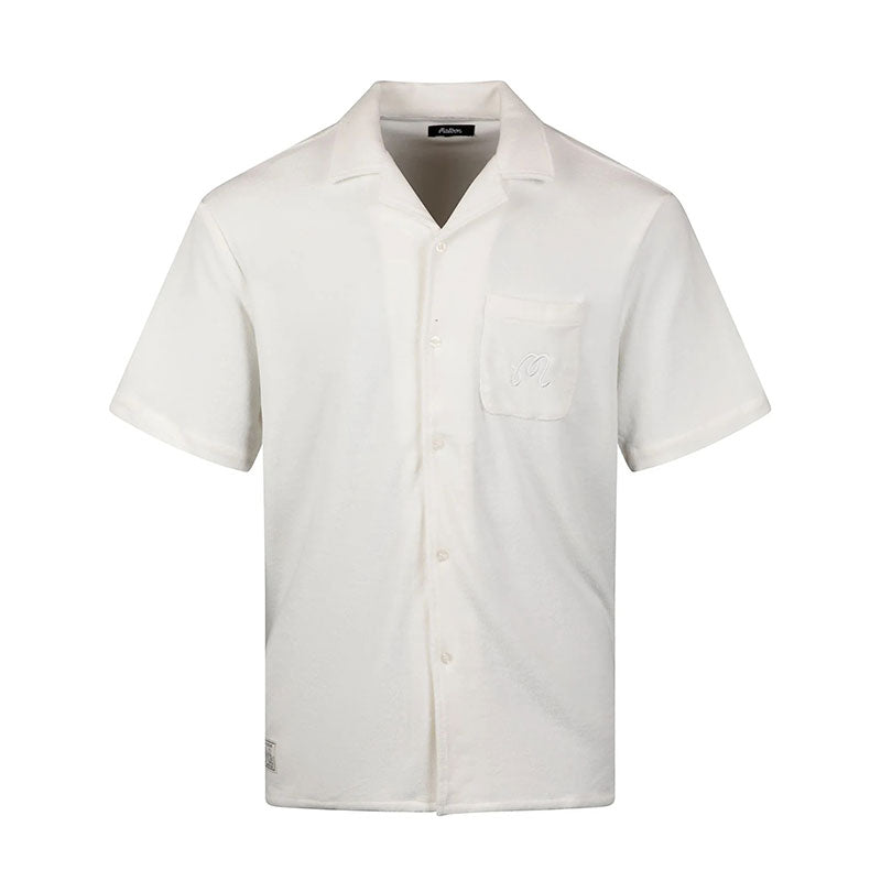 MALBON GOLF Bosco Men's Button Up Shirt (Ivory)