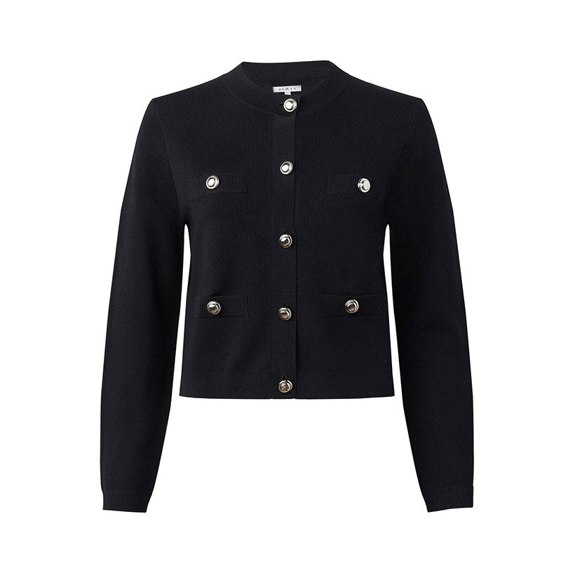 MALBON GOLF Amelia Women?s Knit Cardigan (Black)
