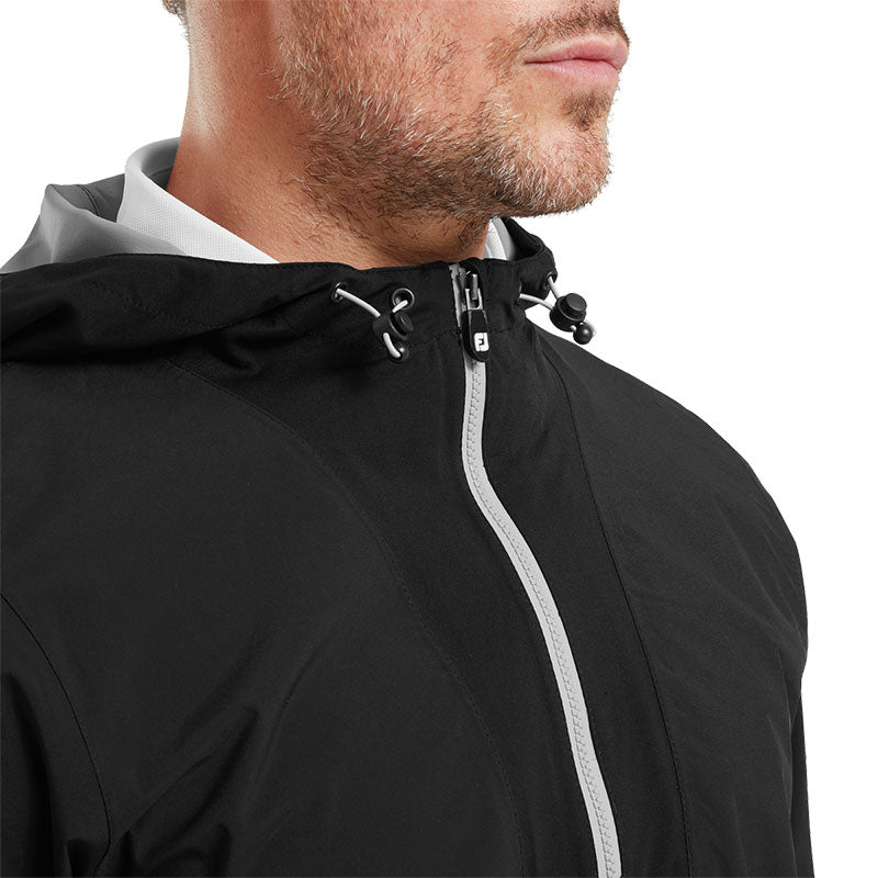 FOOTJOY HydroLite X Men's Rain Jacket (Black/Sport Coral)