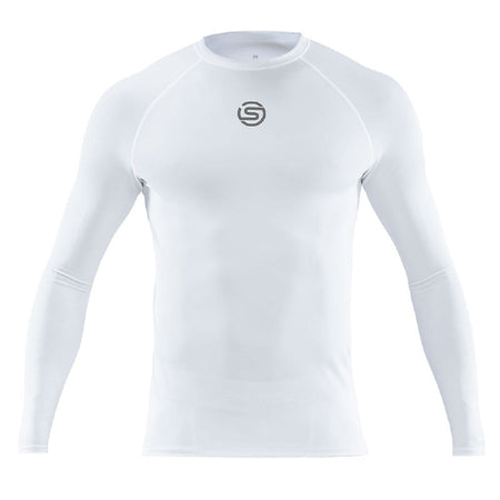 SKINS Series-1 Compression Men's Inner Long Sleeve Shirt (White)