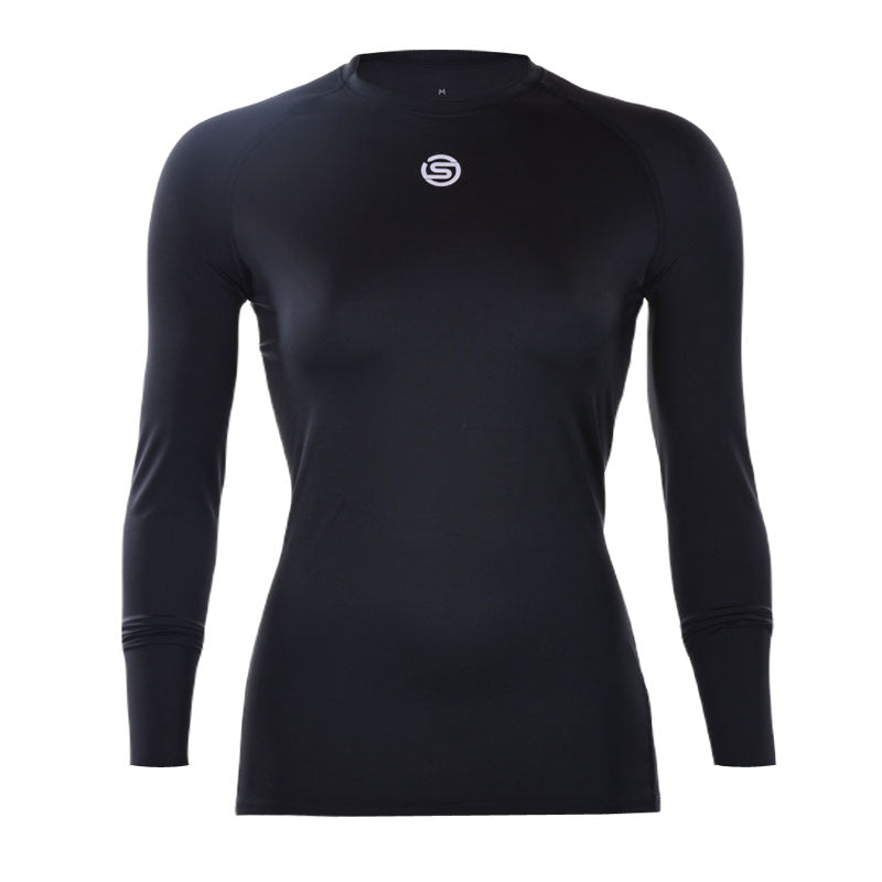 SKINS Series-1 Compression Women's Inner Long Sleeve Shirt (Black)