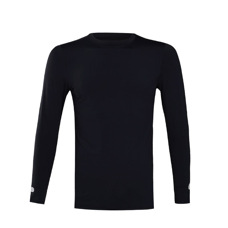 SPARMS Men's Round Neck Baselayer (Black)