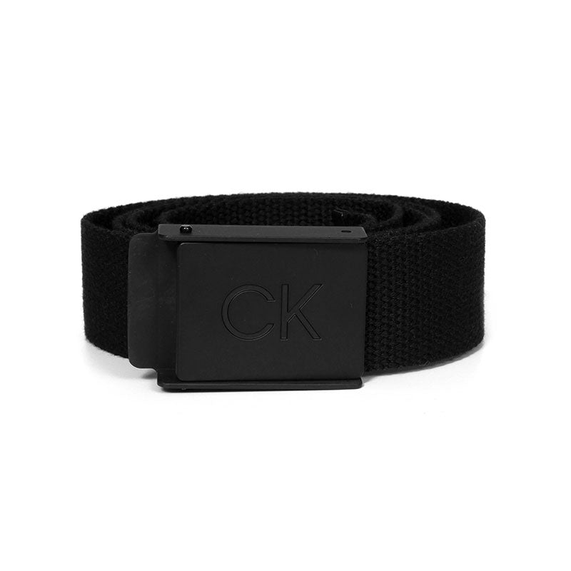 CALVIN KLEIN Monogram Men's Buckle Belt (Black)