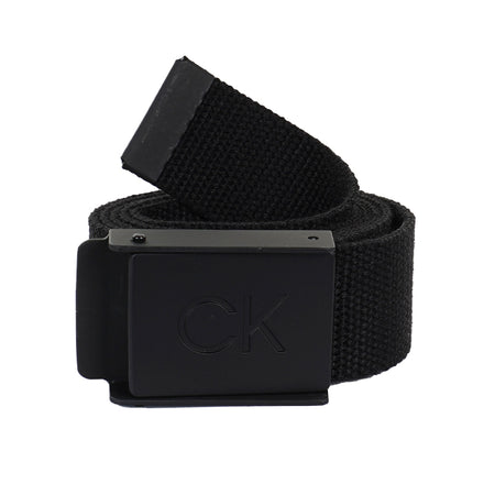 CALVIN KLEIN Men's Webbing Belt (Black)
