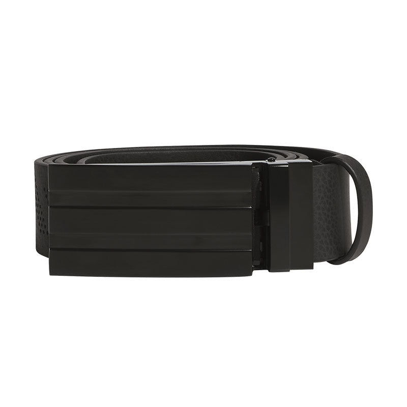 ADIDAS 3-Stripes Buckle PU Leather No Hole Men's Belt (Black)