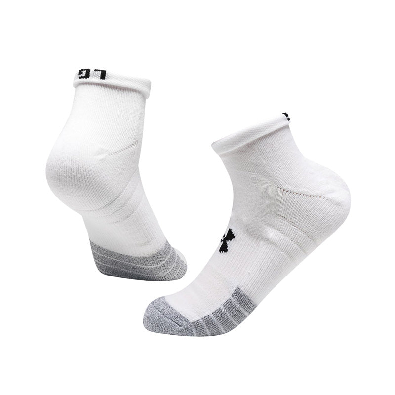UNDER ARMOUR HEATGEAR 3-PACK SOCKS (WHITE)