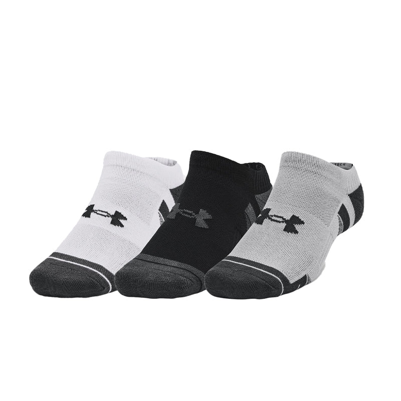 UNDER ARMOUR Performace 3-Pack No-Show Socks (White/Grey)