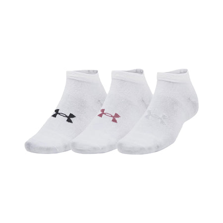 UNDER ARMOUR Essential 3-Pack Unisex Low Socks (White)