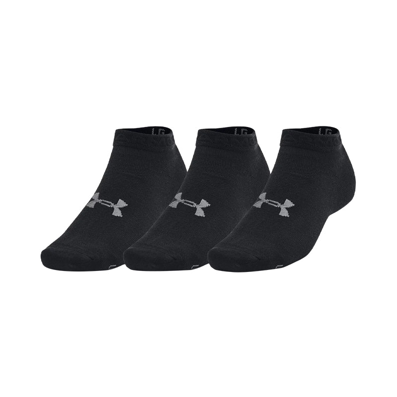UNDER ARMOUR Essential 3-Pack Unisex Low Socks (Black)