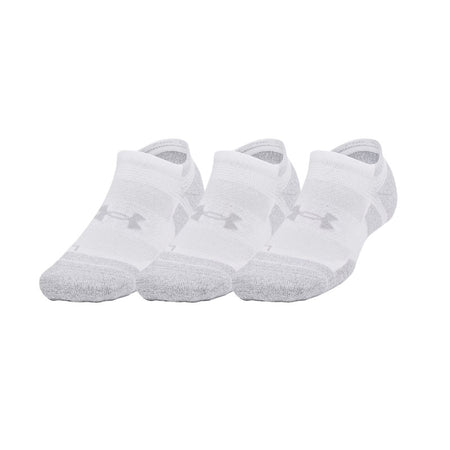 UNDER ARMOUR Performance Tech Pro 3-Pack Unisex No Show Socks (White)