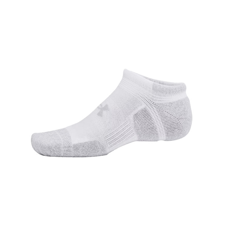 Performance Tech Pro 3-Pack Unisex No Show Socks (White)