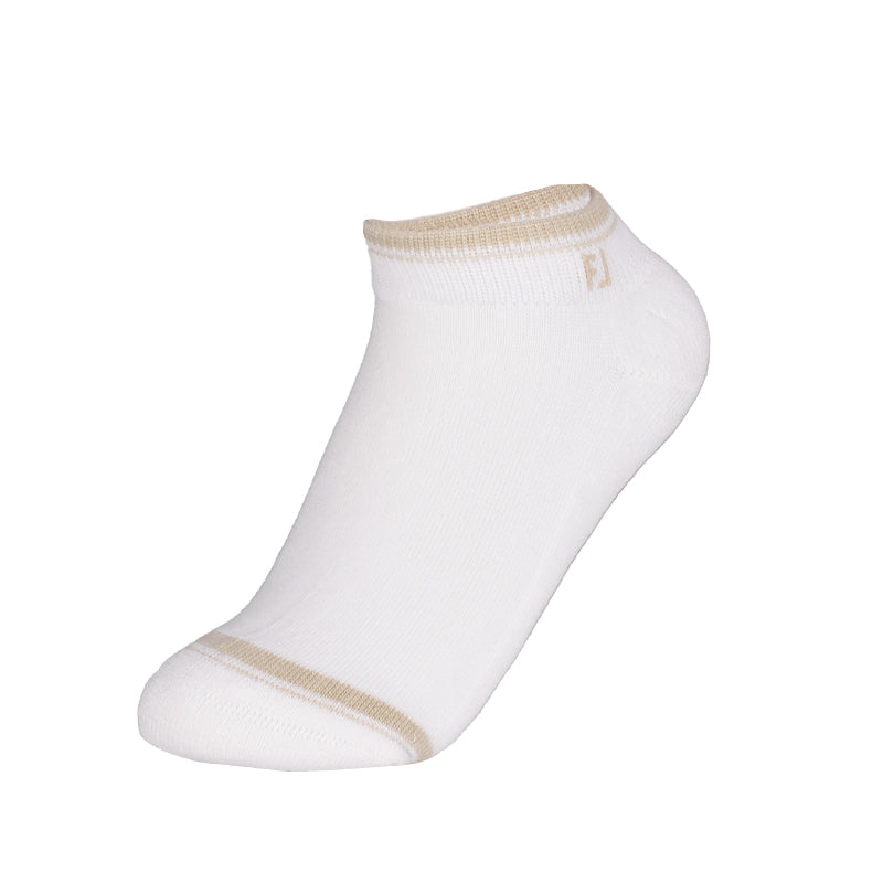FOOTJOY ProDry Sportlet Women's Socks (White/Brown)