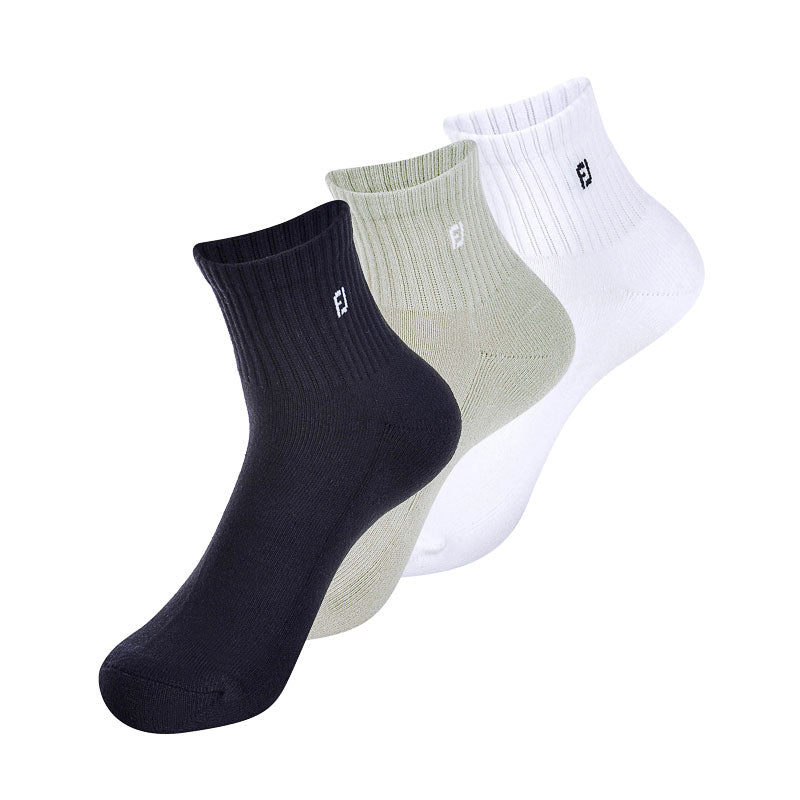 FOOTJOY ComfortSof 3-Pack Ankle Socks (Multi)