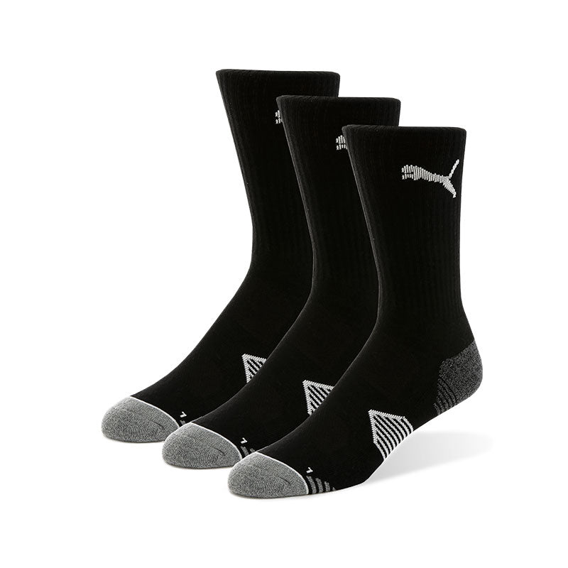 PUMA Essential Crew Cut 3-Pair Pack Socks (Black)