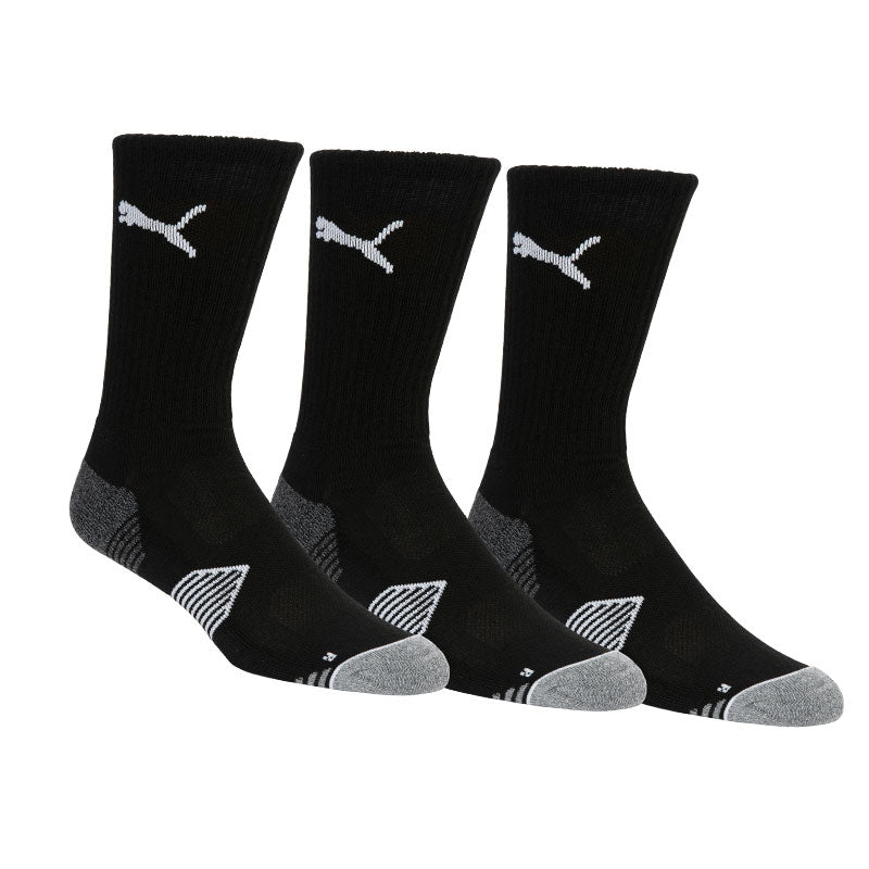 PUMA Essential Crew Cut 3-Pair Pack Socks (Black)