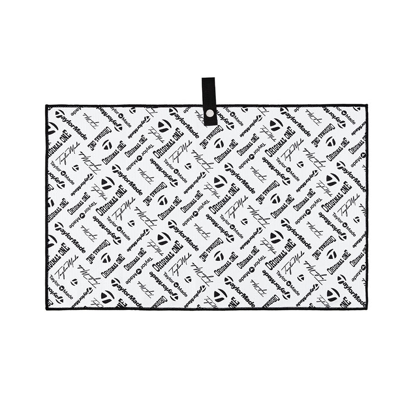 TAYLORMADE TM Logo Cart Towel (White/Black)
